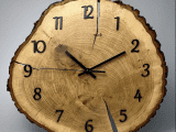 pomysł na prezent z drewna-zegar